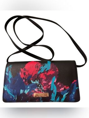 Trina Turk crossbody wallet in vivid floral print